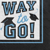 Graduation True To Your School Colors Powder Blue Beverage Napkins
